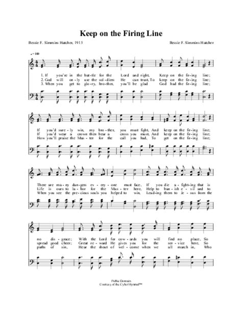 bfp hymn|Keep on the Firing Line .